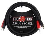 Pig Hog Solutions RCA Dual Cable 6ft Front View